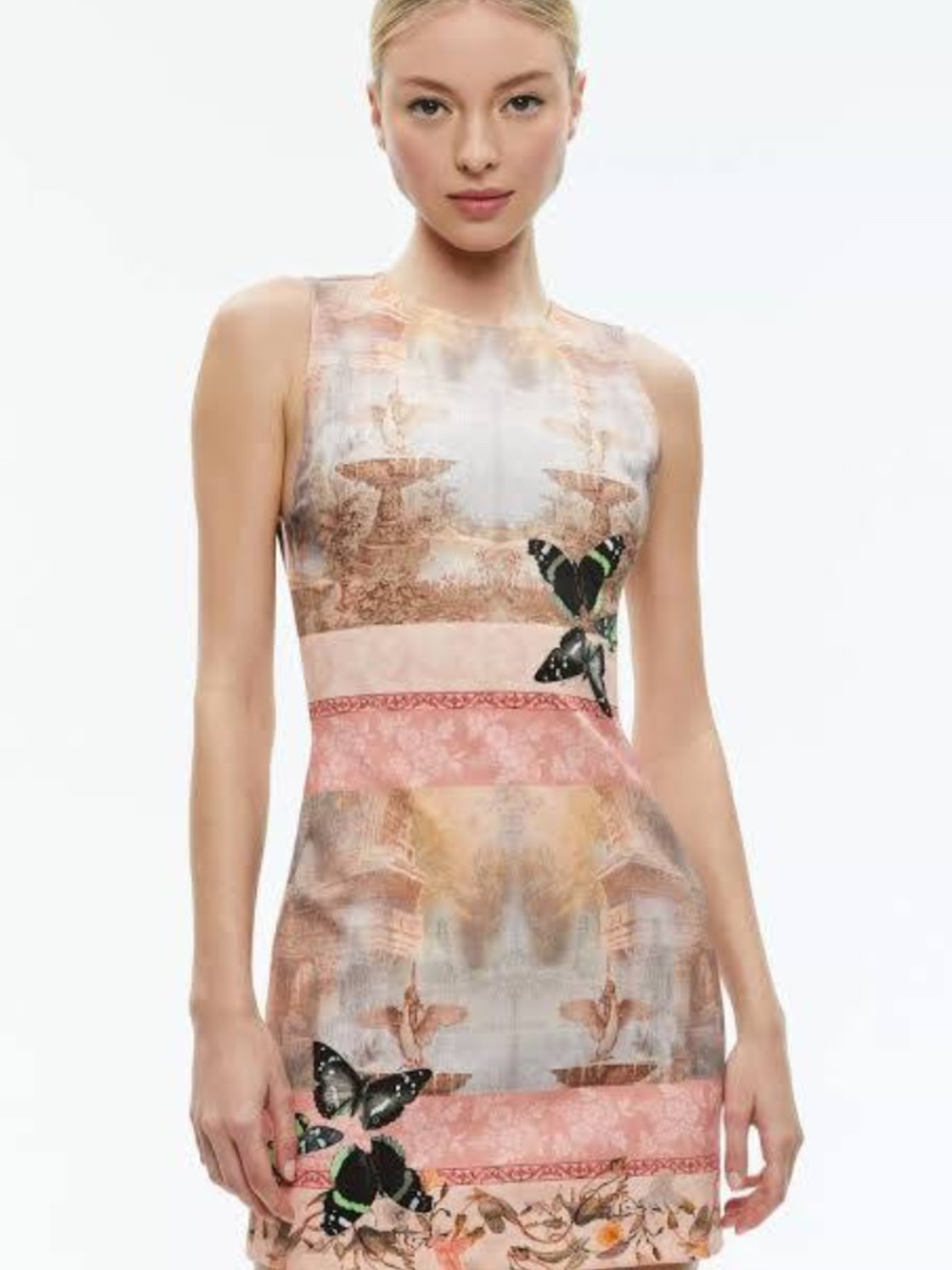 Alice + Olivia Women's Wynell A-Line Dress in the Versailles print - Picture 11 of 12